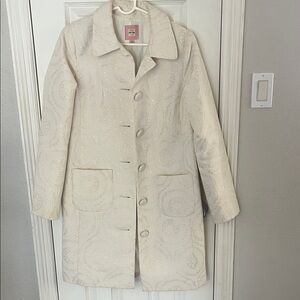 Old Navy Cream and Gold Coat